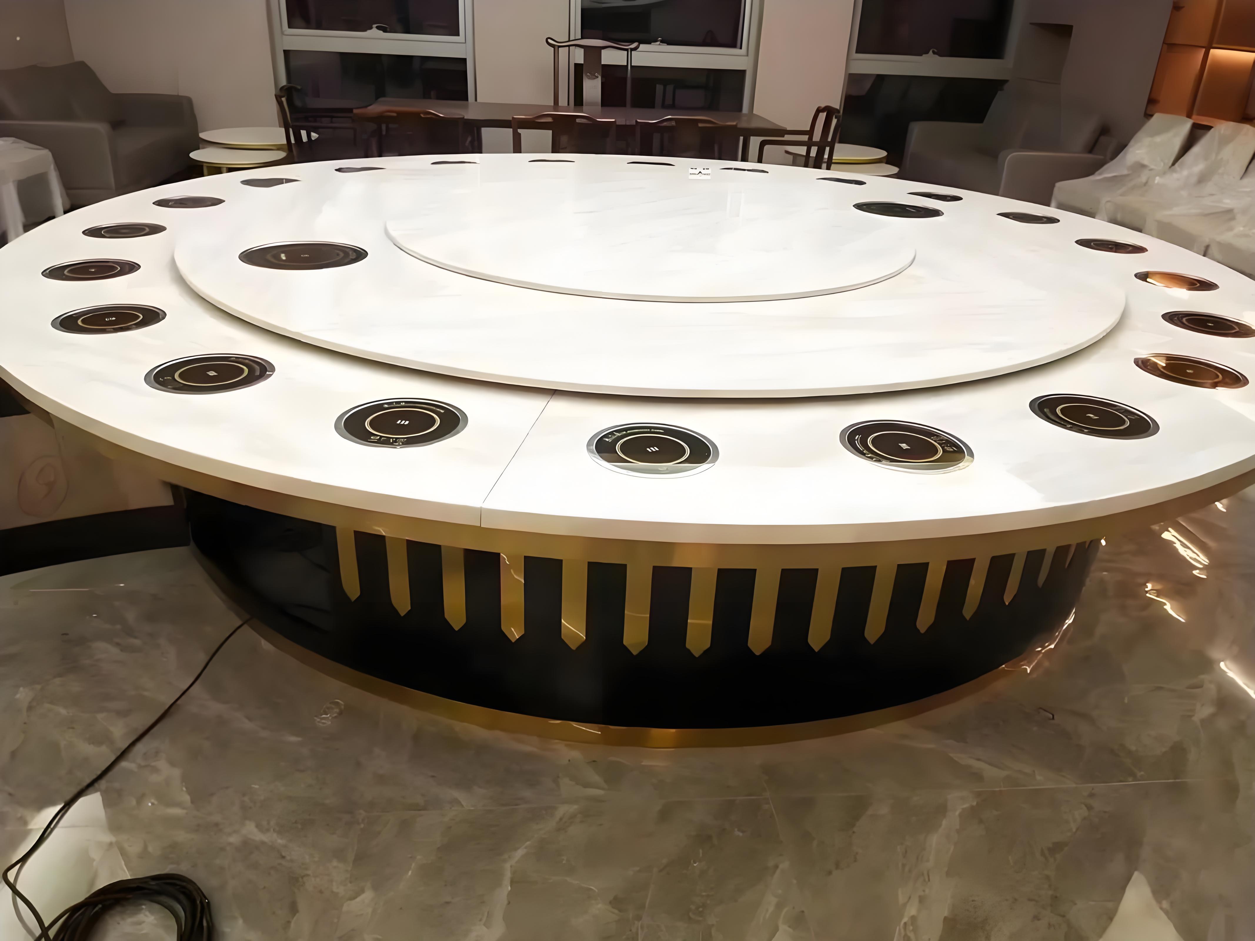 宝鸡市旋转火锅桌电动圆桌 - 价格